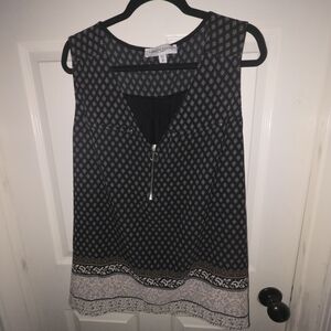 Sleeveless Tempted Hearts Black Blouse Size 3X